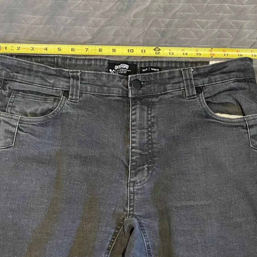 Off the Grid taper fit jeans mens size‎ 38x32 gray pre-owned condition